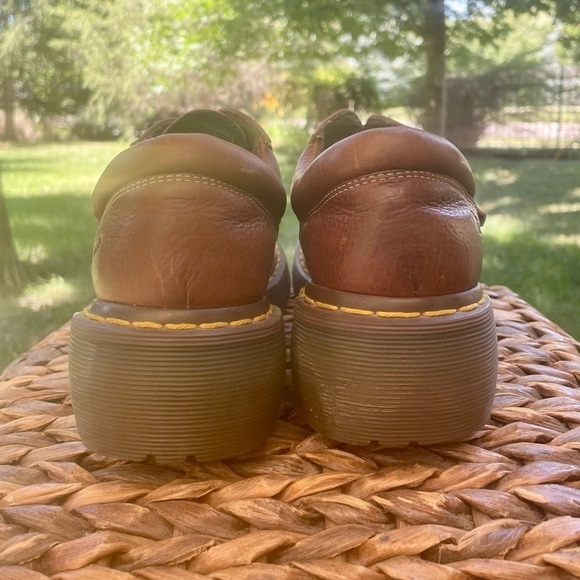 Dr. Martens 3A78 Brown Grizzly Leather Monk Strap Y2K Chunky Y2K Platform Oxford - Picture 6 of 10
